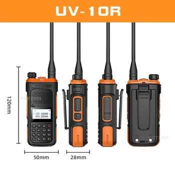 Baofeng BF-UV10 Walkie Talkie 5W UV Dual Band 144-148MHz&430-440 MHz Portatīvo Ham Radio 128CHs Pofung 2-Way FM Radio Transīvers