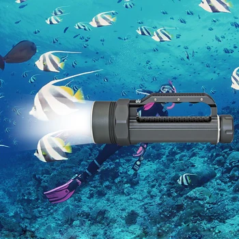 Zemūdens Niršanas Lukturīti Nirt Gaismas Ūdensizturīgs Lāpu 6x XM-L2 LED Balts Apgaismojums + 32650 Akumulators + ES/ASV Lādētāju