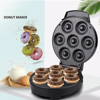 1000W Elektriskā Donut Maker Mājas Padara 7 Virtuļus Non-stick Plāksnes Bērniem, Uzkodas, Deserts Laukumā Brokastis Mašīna Kūka Mašīna