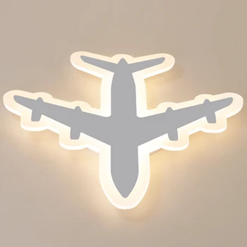 Balta Akrila Lidmašīnas LED Griestu Gaismas Mūsdienu Bērniem Guļamistaba Griestu Lampas Dekoratīvais Mājas Iekštelpu Apgaismojums