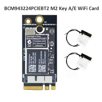 Broadcom BCM943224PCIEBT2 300Mbps Bluetooth 4.0 NGFF M. 2 Taustiņš A/E bezvadu WiFi Karte+Antenas Mac OS Hackintosh