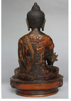 apdare, Vecā Bronza, 21 cm Vecs Tibetiešu Misiņa Budisms Bodhisatva Sakyamuni Budas Statuja, bronzas, Vara, Misiņa, Aizsargātu