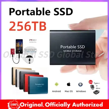 Sākotnējā Portatīvie High-speed 2 TB SSD 256TB Ārējā Cietā Stāvoklī Cietais Disks ar USB3.1 4TB 8TB 16TB 32TB Interfeiss Mobilie Portatīvie