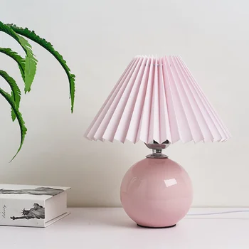 Vintage Kroku Galda Lampa ar LED E27 Tricolored Spuldzes Keramikas Bāzes, AU MUMS, ES UK Plug Gudrs Dekoratīvās Nakts Gaismu Guļamistabā