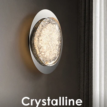 Platīna Crystal Art Sienas Lampas Akrila Moderna Viesistabas Sienas Lampas Vienkārši Guļamistabas Gultas Lampa Optisko Home Appliance