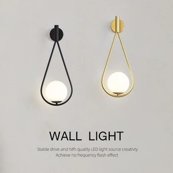 Mūsdienu LED Stikla Sienas Lampas Dzīvojamā Istaba Guļamistaba Gultas Koridora Eju Gaismas Viesnīcas Fona Mājās Dekoratīvu Sienu Apgaismojums