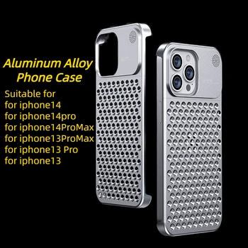 Jauno Ultra-plānas Alumīnija Sakausējuma iphone 14 15-Pro Max Gadījumos Ar Aromterapijas, Kritums-pierādījums, Siltuma Izkliedi iphone 15,14,13,12