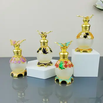 4 Krāsas Zelta Tauriņš Smaržu Pudeles Retro Stikla Tukšs Uzpildāmas Ēteriskās Eļļas Tvertnes Mājās, Kāzu Dekori Dāmu Dāvanu
