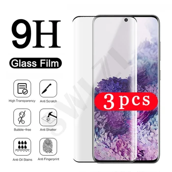 3-1gb pilna līme phone screen protector for Samsung Galaxy S21 ultra plus S20 FE S7 malas S8 S9 S10 plus lite S10E rūdīts stikls