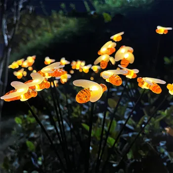 Saules LED Firefly Bišu Dārzs Gaiši Pasaku Gaismas Āra Ūdensizturīgs Dārza Zālienu, Pagalmā Villa Ainavu Apdare Ievietota Gaismas