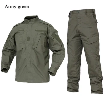 Armijas Zaļā Kamuflāža Vienotas Taktikas Militāro Kaujas Āra Medību Pārgājieni, Trekings Uzvalks Cs Mācību Swat Jaka Un Elsas