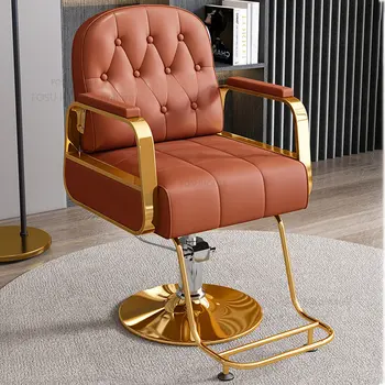 Mūsdienu Frizētava Krēsli Gaismas Luksusa Frizētava Īpašu Stūrī Barber Krēsls Pacelts Un Pagriezts Krēslu Frizieru Salons Mēbeles