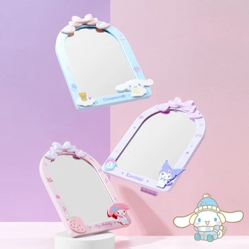 Kawaii Sanrio Kuromi Aplauzums Spogulis Manu Melodiju Cinnamoroll Gudrs Bowknot Darbvirsmas Meitene, Skaistumkopšanas Spogulis Studentu Karikatūra Aplauzums Spogulis