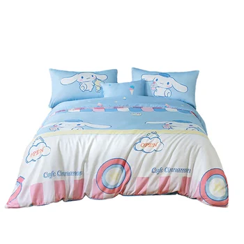 Sanrio Cinnamoroll bērniem 60 gabali Tencel ādai draudzīgu mājas tekstila četru gabals, kas sega titullapa zīdaiņu A-klases gultas