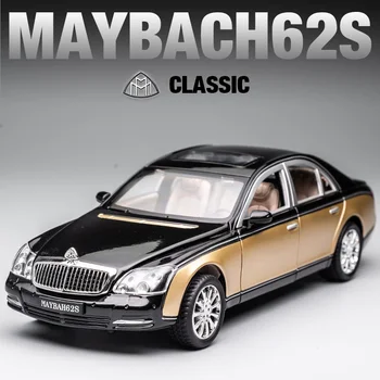 1:24 Maybachs 62s S650 Sakausējuma Auto Modelis Diecasts & Rotaļlietu Metāla Transportlīdzekļu Automašīnas Modeļa Simulācijas Kolekcija Skaņas, Gaismas Bērniem, Rotaļlietas, Dāvanas,