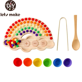 Mazulis Varavīksnes Spēle Atbilstošas Izziņas Varavīksnes Valdes Krāsu Kārtot Naudas Mehānisko Mācību Montessori Maņu Izglītības Puzzle Rotaļlieta Dāvana