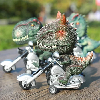 Bērnu Dinozaurs Formu Rotaļu Automašīnu Jaunums Simulācijas Dinozauru Inerces Auto Motociklu Modelis Rotaļlieta Puika Dāvanu Karikatūra Dinozauru Auto Rotaļlietas