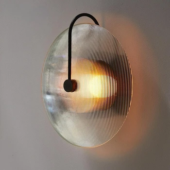 Ziemeļvalstu Mūsdienu Minimālisma Sienas Lampas Creative Stikla Dzīvojamās Istabas Kārta Gultas, Guļamistabas Eju Sienas Gaismas Modeļa Dizaina Apgaismes Armatūra