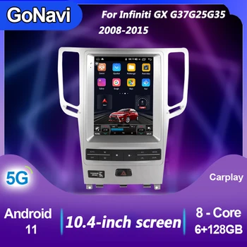GoNavi Tesla Stila Vertikāla Ekrāna Android Infiniti GX G37 G25 G35 FX35 QX70 Auto Multimediju Atskaņotājs, Radio, Auto Stereo CarPlay