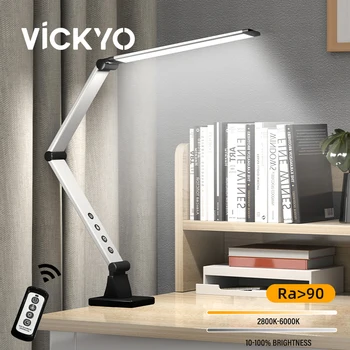 VICKYO Jauno LED Galda Lampas Guļamistabas Lasīšanas Gaismas Ar Touch Dimming Acu Aizsardzība Rakstot Lampas Studiju Darbu Nakts Gaismas