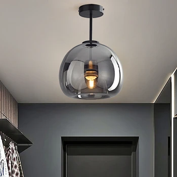 Mūsdienu Minimālisma Stikla Griestu lampas Ziemeļvalstu LED Gaismas Dinning Room Lampas Koridora Radošās Dzīves Telpas Apgaismojums Mājas Dekoru