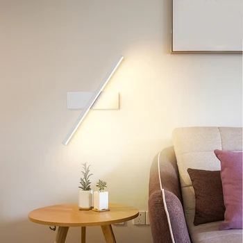 Ziemeļvalstu Mūsdienu Minimālisma LED Sienas Lampa Guļamistabas Gultas Lampa Radošo Kāpnes Lampas Dzīvojamā Istabā Rotējošā Sienas Lampas Augstas Kvalitātes