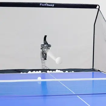 Ping Pong Galda Tenisa Robots ar Bumbu Pārstrādes Neto, Barības Biežums un Leņķa Regulēšana, 8 Spin Režīmi Pieejami, Oscilēt un