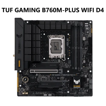 ASUS TUF SPĒĻU B760M-PLUS WIFI D4 Intel 13. 12 Gen LGA 1700 mATX Pamatplati ar PCIe 5.0, 2xPCIe 4.0 M. 2 Slots 2,5 Gb LAN