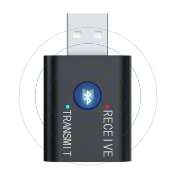 2-In-1 USB Bluetooth Audio Raidītājs Uztvērējs Adapteris HiFi Bezvadu Audio Adapteris ar 3,5 mm AUX Kabelis TV PC Auto
