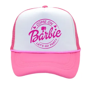 Barbies Cepuri Kawaii Barbie Beisbola Cepure Anime Modes Karikatūra Vasaras Ēnā Meitene Gadījuma Vēstuli Izšuvumi Drukāt Āra Cepure Dāvanu