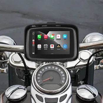 7 collu Carplay Motociklu GPS Motociklu Navigācija Ūdensizturīgs Displejs Auto, Play Bezvadu Android Auto IPX7 Ekrāna lokomotīvju