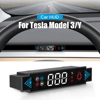 Auto HUD (Head-up Display Par Tesla Model 3/Y 2019-2023 Electronics Digitālo Spidometru Ar HD LCD Displejs Auto Piederumi