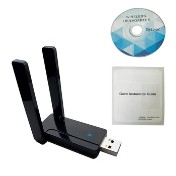 Portatīvo Dual Band Mini Dongle Spēļu galda Tīkla Karti, Wifi Adapteri Ātra 2.4 GHz 5GHz PC Ar Antenu, USB 3.0