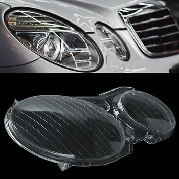 Auto Lukturu Apvalka Mercedes Benz LH + RH W211 E240 E200 E280 E300 2002-2009 Pārredzamu Abažūrs