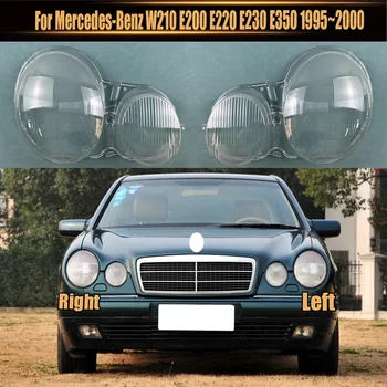 Par Mercedes-Benz W210 E200 E220 E230 E350 1995~2000 Lukturis Segtu Objektīvu, Pārskatāmu Abažūrs Lukturu Korpusa Organiskā Stikla