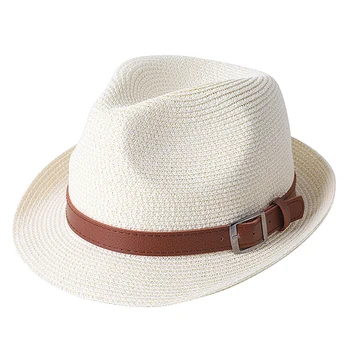 Saules Cepures Sievietēm, Vīriešiem, Regulējams Vasaras Panama Džeza Platām Malām Cepure UV UPF 50 Salokāms Packable Salmu Pludmales Cepure