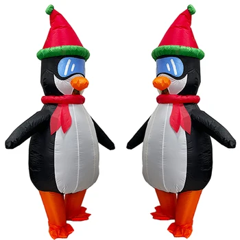Karikatūra Anime Smieklīgi Pingvīns Parādīt Piepūšamās Kostīmu Ziemassvētki Halloween Karnevāla Cosplay Maskēties Lelle Aksesuārus Svētku Dāvanu