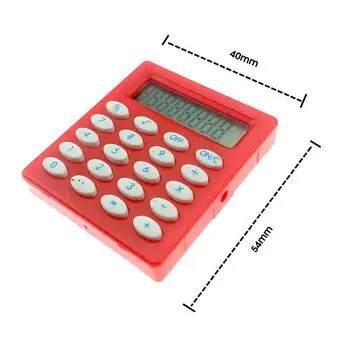 Triecienizturīgs Noderīgu 8 Krāsas Mini Kalkulators Viegls Studentu Kalkulators Vienkāršu Stila Skolas Piederumi