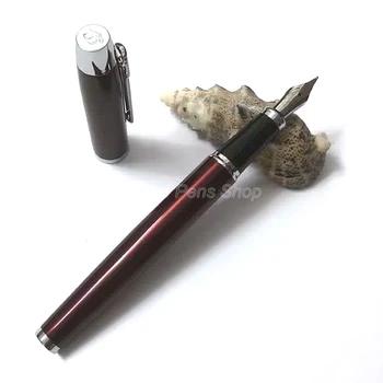 Baoer Sarkanā un Sudraba Strūklaka Pildspalvu M Nib 0.5 mm Rakstīšanas Pildspalva BFP002