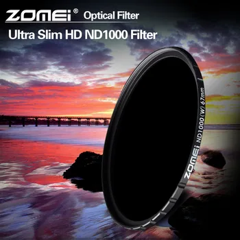 ZOMEI 58mm ND1000 HD ND Filtrs Slim 18 Slāni Multi-coated 10-stop/3.0 Neitrāla Blīvuma Filtrs, Pelēkā krāsā Canon Nikon OLYMPUS Sony