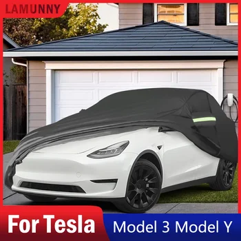 Par Tesla Model 3 Y X S Auto Segumu Visos Laika apstākļos UV Aizsardzību, Pilna ārējā Piederumi ar Ostas Maksas Atvēršanas un Jāvēdina Acs