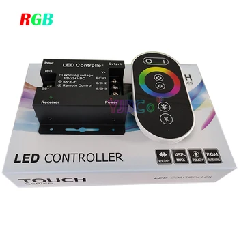 12V 24V Touch Pad Panelis LED Lentes Kontrolieris Viena krāsa /Krāsu temperatūra/ RGB Gaismas lentes RF Bezvadu Tālvadības reostats slēdzis