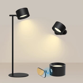 USB Uzlādējams LED Galda Lampa ar Magnētisko Touch Tālvadības pults 360 Pagriezt Bezvadu Sienas lampas Guļamistabai Lasījumā Galda Lampas