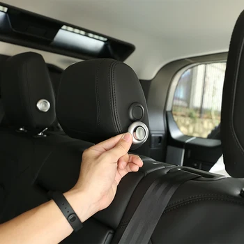 Par Land Rover Defender 90 110 2020-22 ABS oglekļa šķiedras Aizmugures Sēdekļa Pagalvi Pogas Vāks Dekoratīvi Vāciņi Automašīnas salona Piederumi