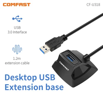 USB pagarinātāja Vads Bāzes Darbvirsmas USB3.0 1.2 M Paplašinājuma Bāze Wifi Adapteri Bezvadu Paplašinātāju KF-U318