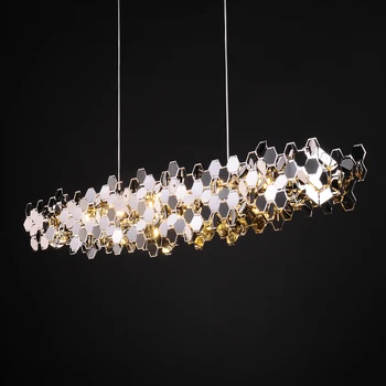 Pēc mūsdienu radošo Nerūsējošā tērauda Kulons lampas refracts dekoratīvās Restorāns lustra Luksusa high-end personību Lampas