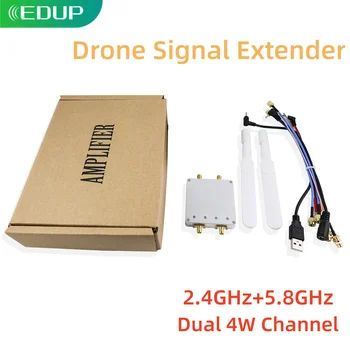 EDUP WiFi Pastiprinātājs 5.8 GHz&2,4 GHz Signāla Extender lielos attālumos Dual 4W Kanālu Retranslācijas Dual Antenu Stūres Pastiprinātājs Dūkoņa Maršrutu