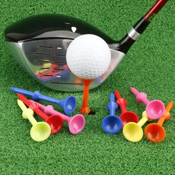 50pc Izlases Krāsu Golfa Tack Tee Golfa Uzlabot Liels Kausa Atbalstu Plastmasas Dubultā Slāņa 83mm Piederumi Golfa Kārtu