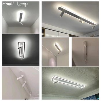 Griestu lampas LED Prožektors Lampai Jaunu, Modernu Akrila Baltā Lente Lustras, Dzīvojamā Istaba, Virtuve Koridors, Iekštelpu Apgaismojums Dekori