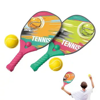 Bērniem Tenisa Rakete Iesācējiem, Āra Sporta Smieklīgi Iekštelpu Badmintons, Bumbu Izturīgs Pludmales Rotaļu Apmācības Bērnudārzu, Tenisa Rakešu Komplekts